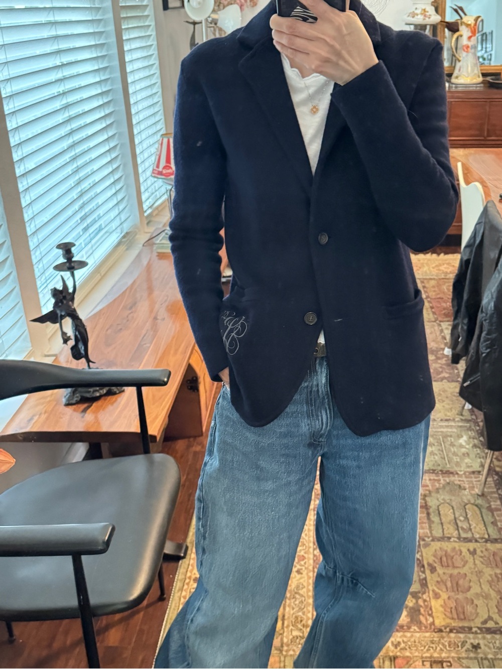 J.Crew Sweater Blazer Navy Blue Size XS